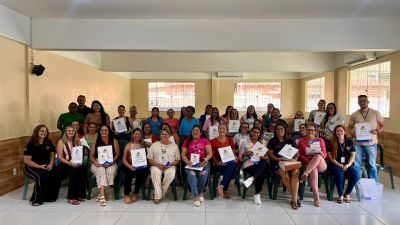 notícia: Professores da Rede Municipal de Ensino, recebem curso de capacitação em educação para o trânsito seguro