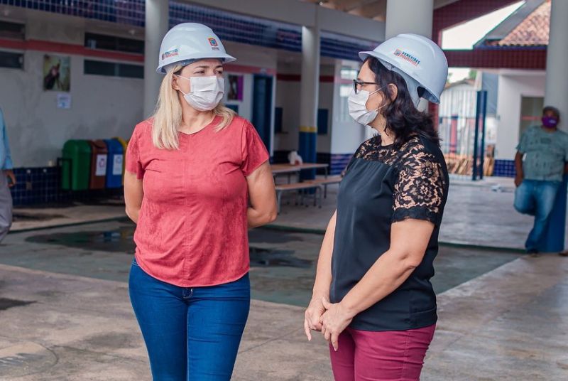 Prefeitura de Benevides faz reforma e ampliação na escola Madre Tereza