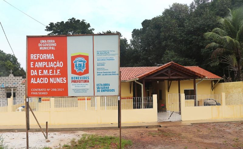 Prefeitura de Benevides faz reforma e ampliação da escola Alacid Nunes