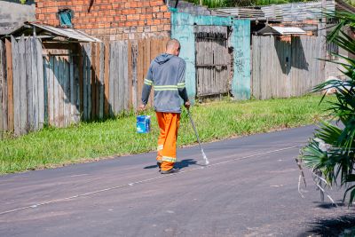 SINALIZAÇÃO ASFÁLTICA (HORIZONTAL) NO BAIRRO DAS FLORES