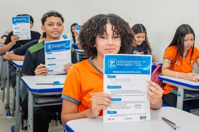 Alunos do 5º e 9º ano realizam a primeira fase da prova do concurso #PartiuIdeb 2025