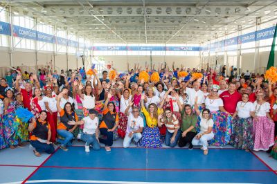 Olimpíada da Pessoa Idosa estreia na Usina da Paz de Benevides com disputa de jogos, danças regionais, medalhas e muita alegria