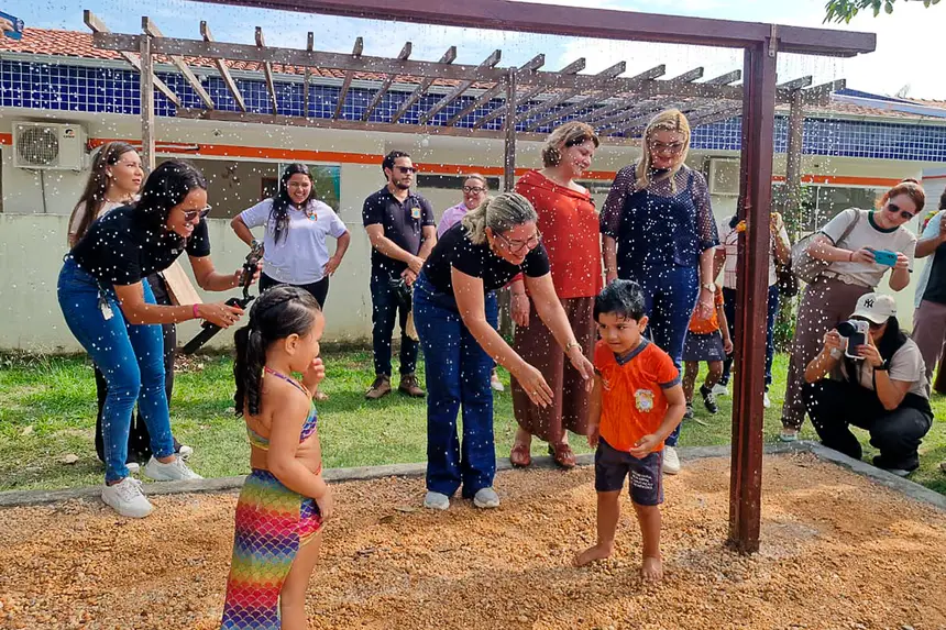 Prefeitura de Benevides inaugura na CMEI Juritis o Projeto Piloto do Parque Naturalizado